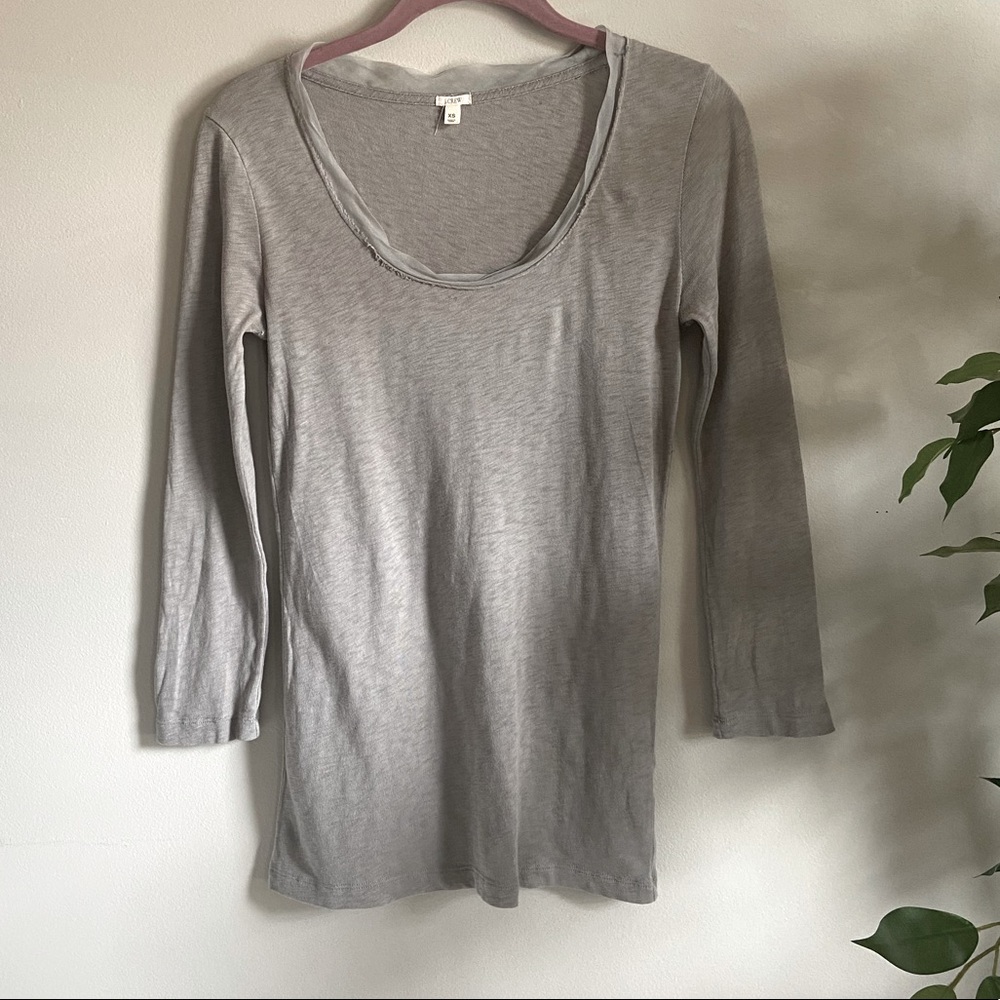 2 / $12! ✨✨ JCREW scoop neck tee 3/4 sleeve